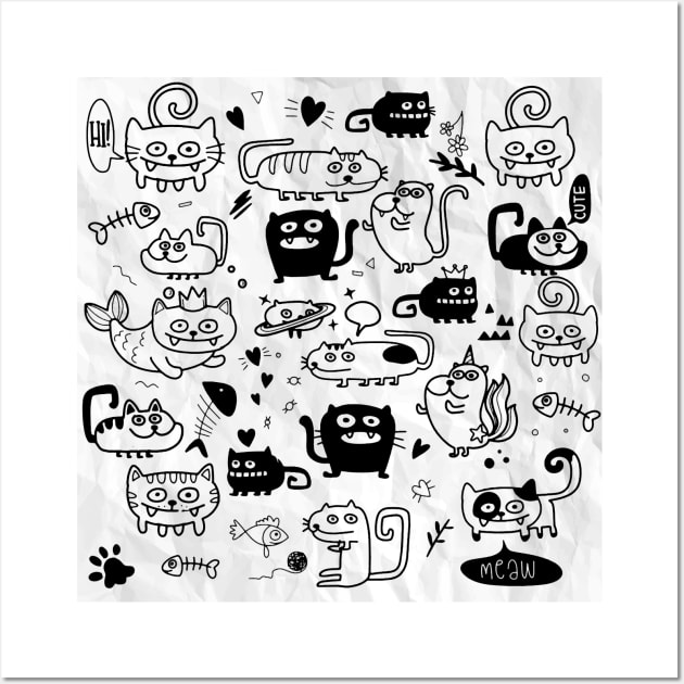 Kitty Cats Wall Art by Red Rov